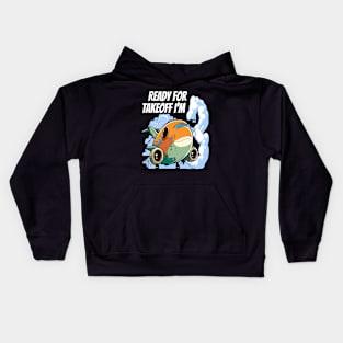 Ready for Takeoff I'm 3 - 3nd Birthday Boy Airplane Theme Kids Hoodie